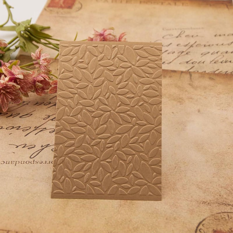 FUGUT 3-D Embossing Folder for Card Making - Plastic Textured Template for DIY Scrapbooking, Paper Crafting and Handmade Art Supplies (3D Leaf Texture 5.8 x 4.1 in) - Image 5